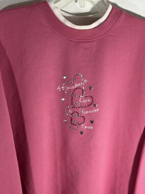 M & C Sportswear Women's Pink ‘A Grandmas Love Is Forever True’ Sweatshirt Sz XL